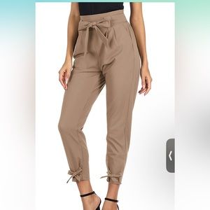 FINAL PRICE NWOT High Waist Pencil Pants with Bow-Knot